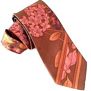 Leonard Paris Vintage Floral Silk Tie